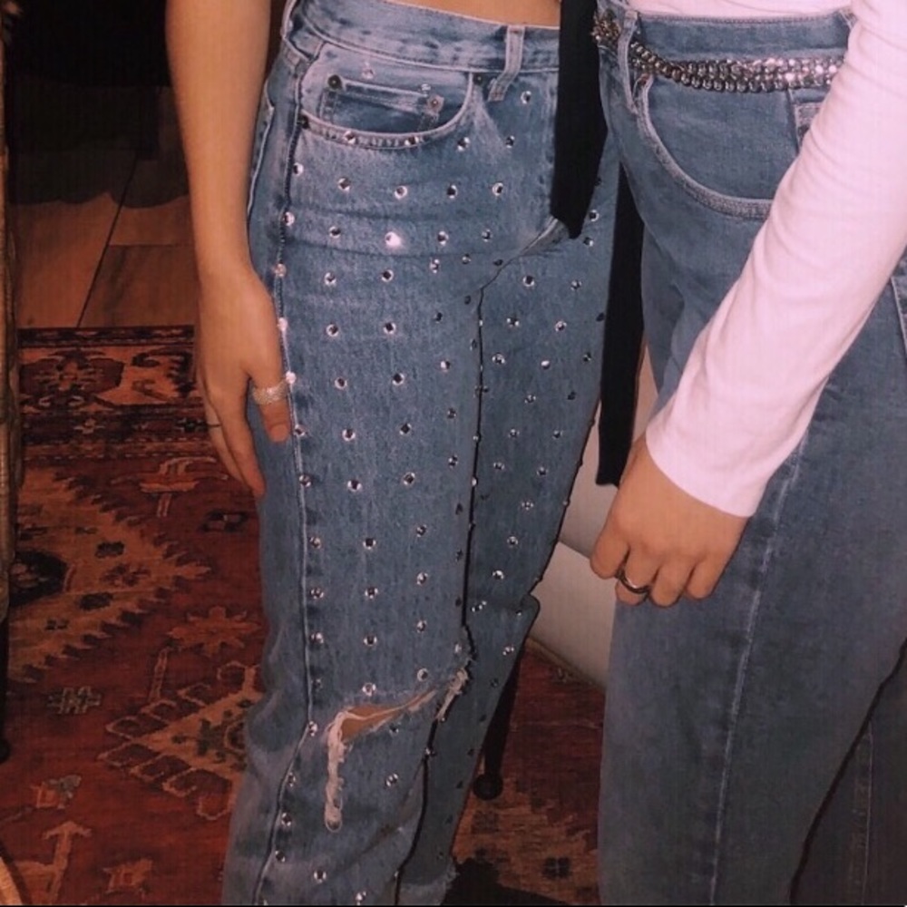 LF carmar all over rhinestone emelia jeans